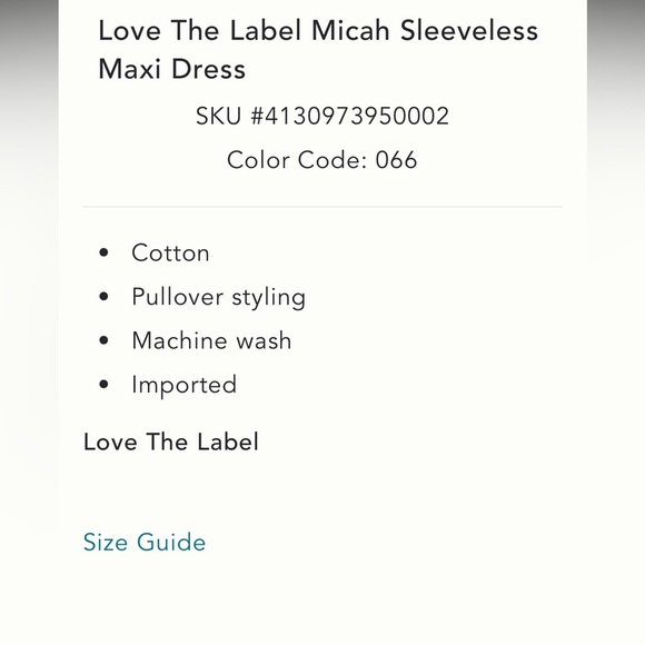 Anthropologie NWT Love The Label Micah Sleeveless Maxi Dress size M. - Picture 5 of 9